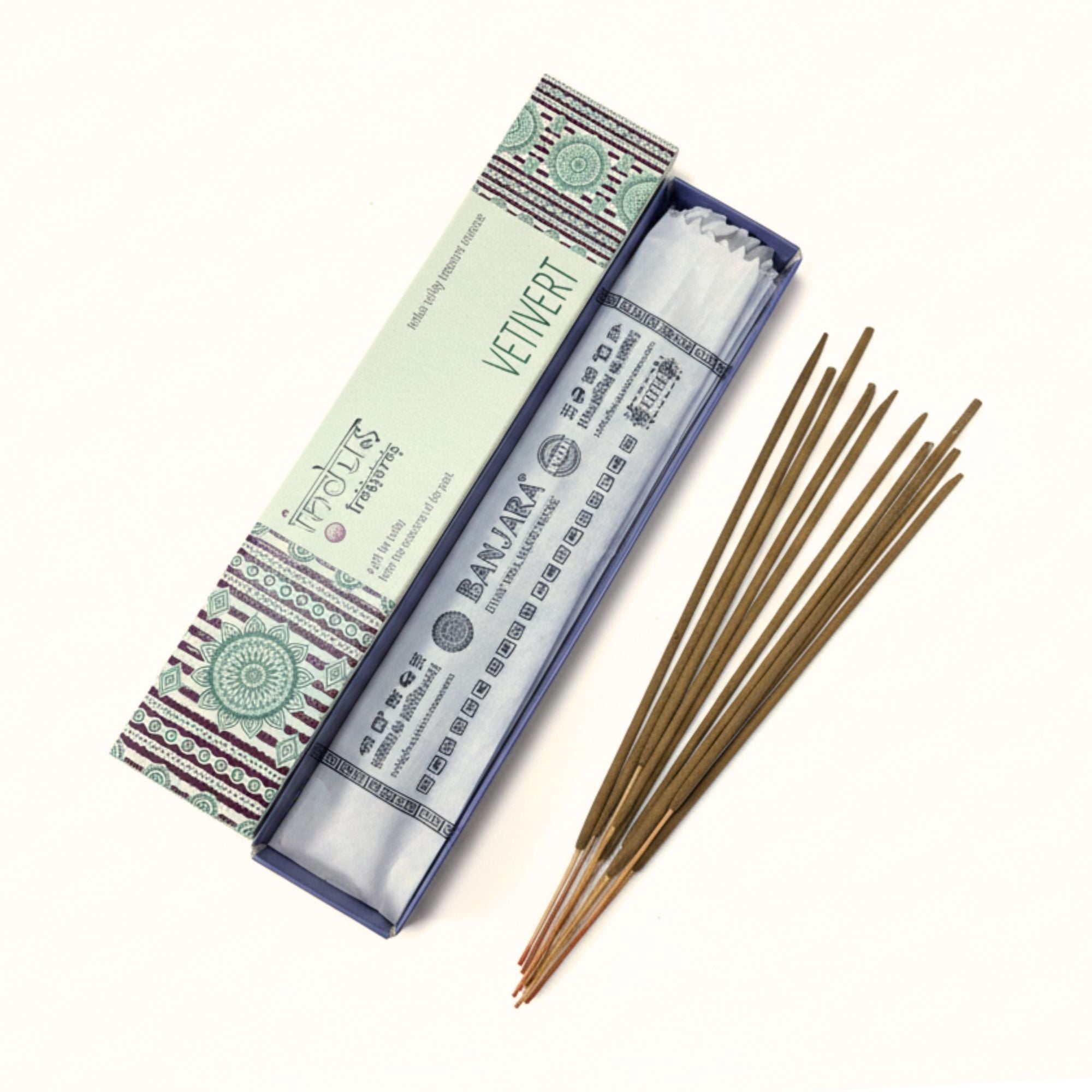 Indus Treasures Vetivert Incense Sticks 15g Pack for Relaxation