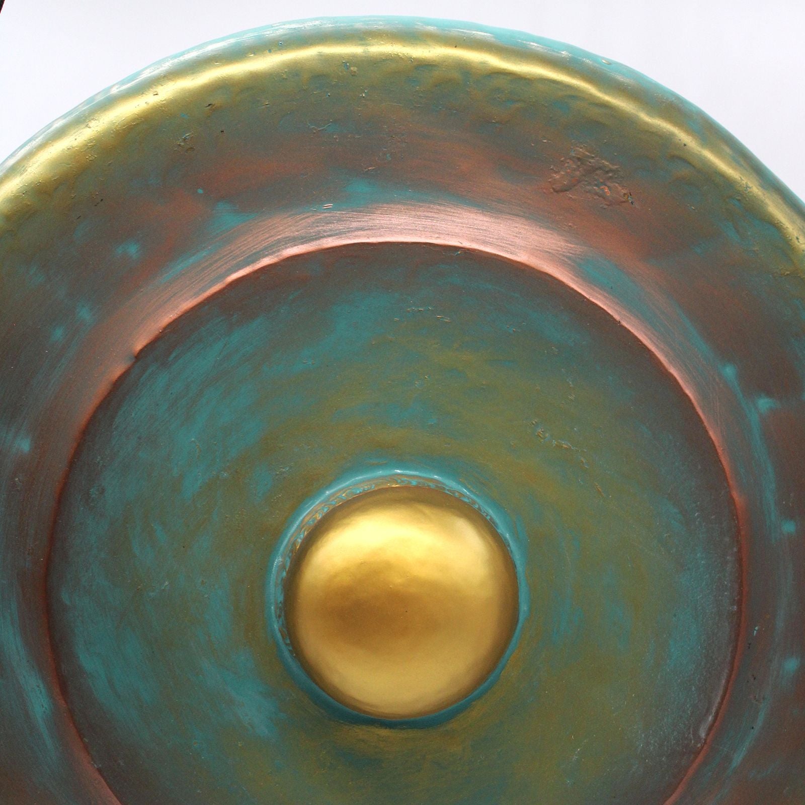 Medium Greenwash Healing Gong with Stand 50cm for Home Decor
