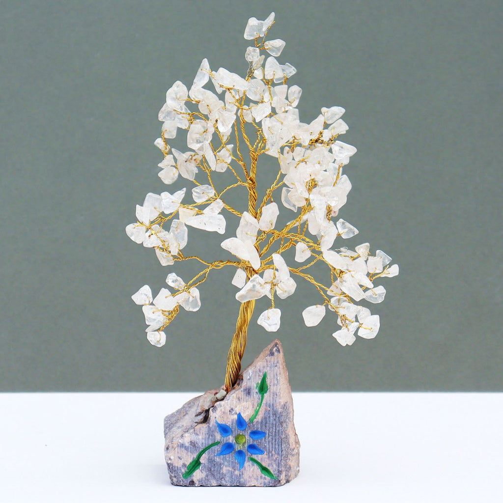 Rock Crystal Gemstone Tree with 160 Stones for Home Decor