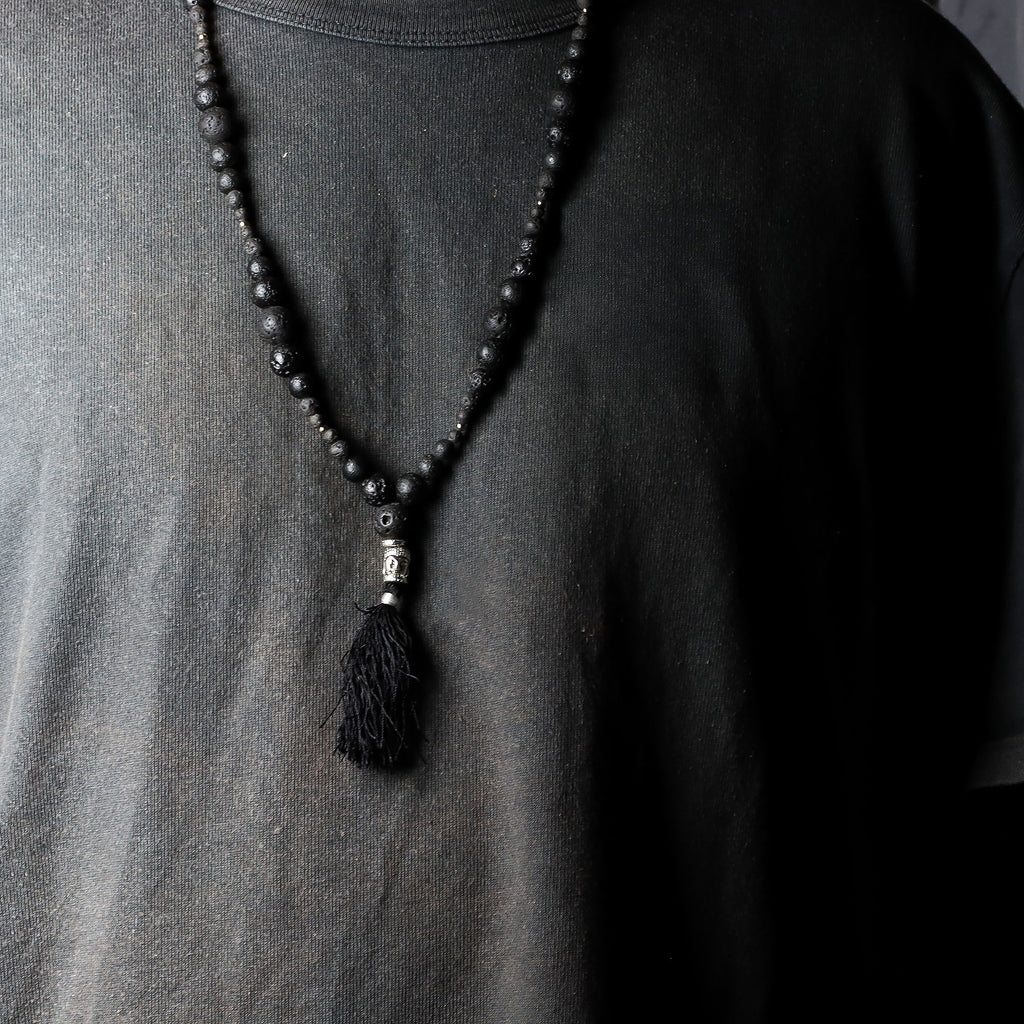 Essence of the Volcano Necklace with Silver Buddha Charm Design