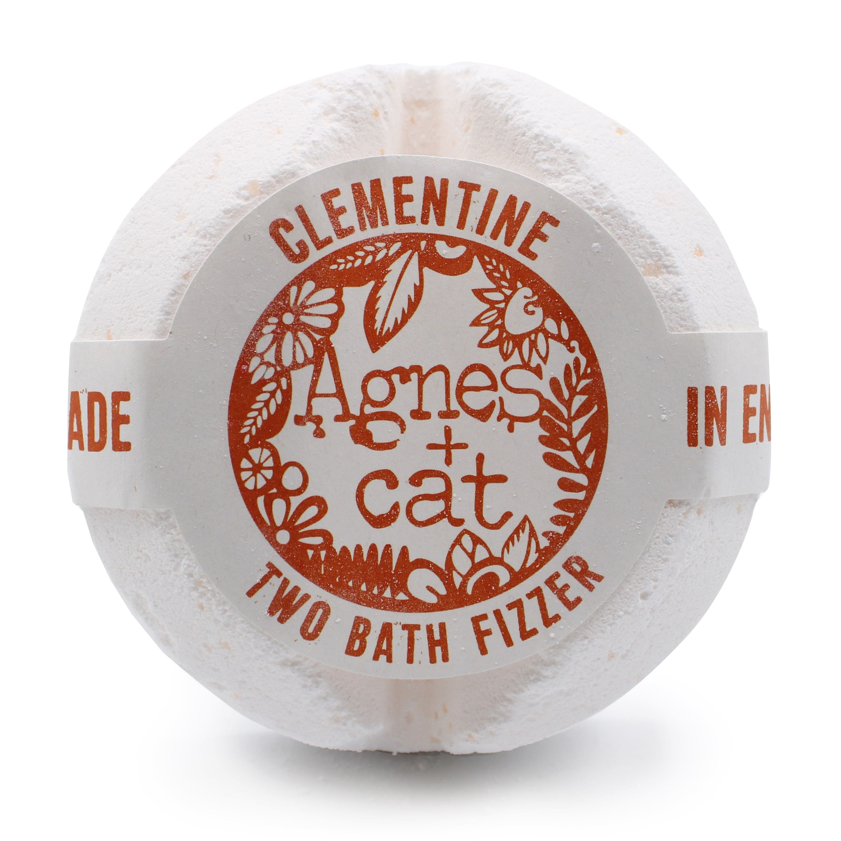 Agnes + Cat Clementine Bath Fizzer for Refreshing Citrus Soaks