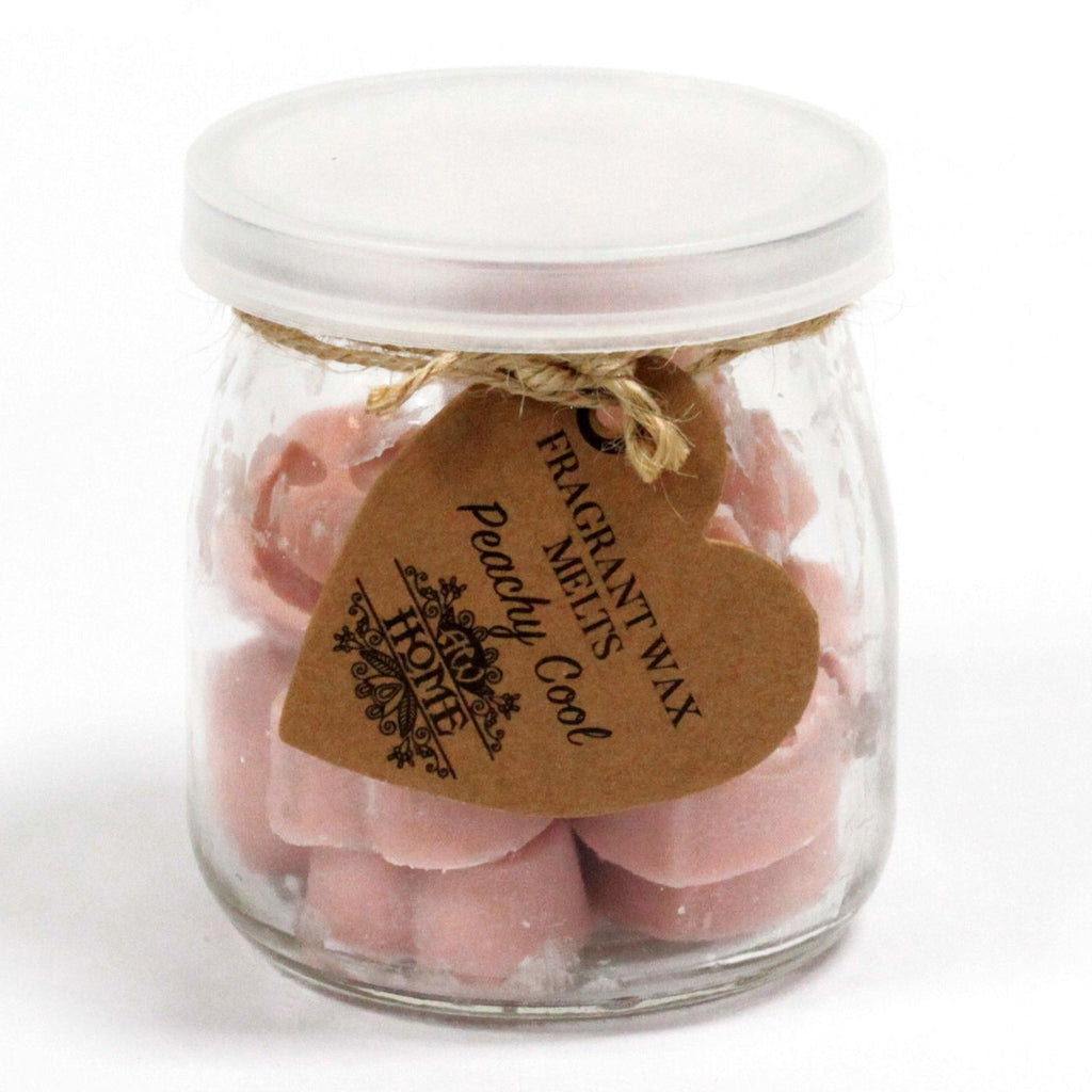 Soywax Melts Jar Peachy Cool with Heart Shaped Melts for Home