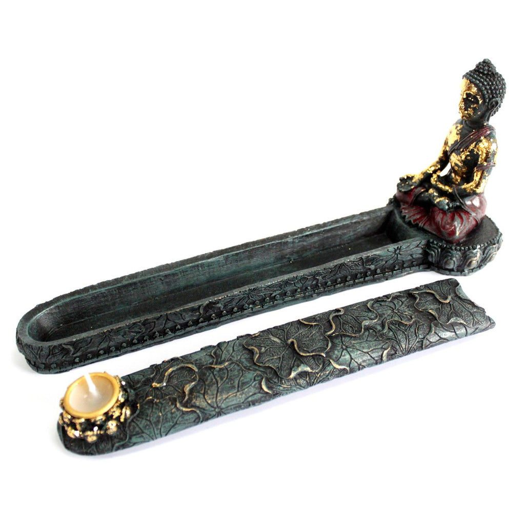 Antique Buddha Incense Burner Box for a Serene Home Atmosphere