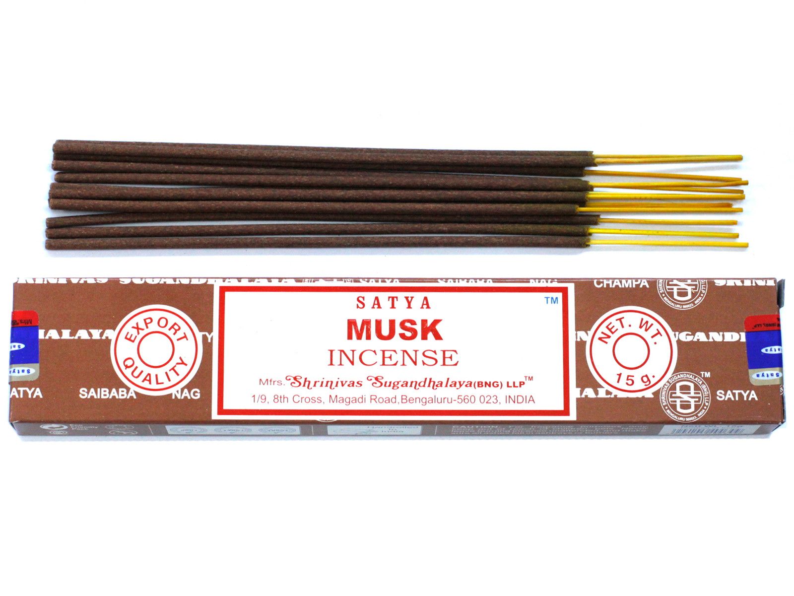 Satya Incense 15gm Sticks with Musk Fragrance for Home Use