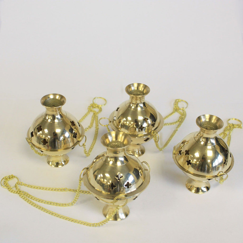 Hanging Brass Incense Burner for Elegant Home Décor and Rituals