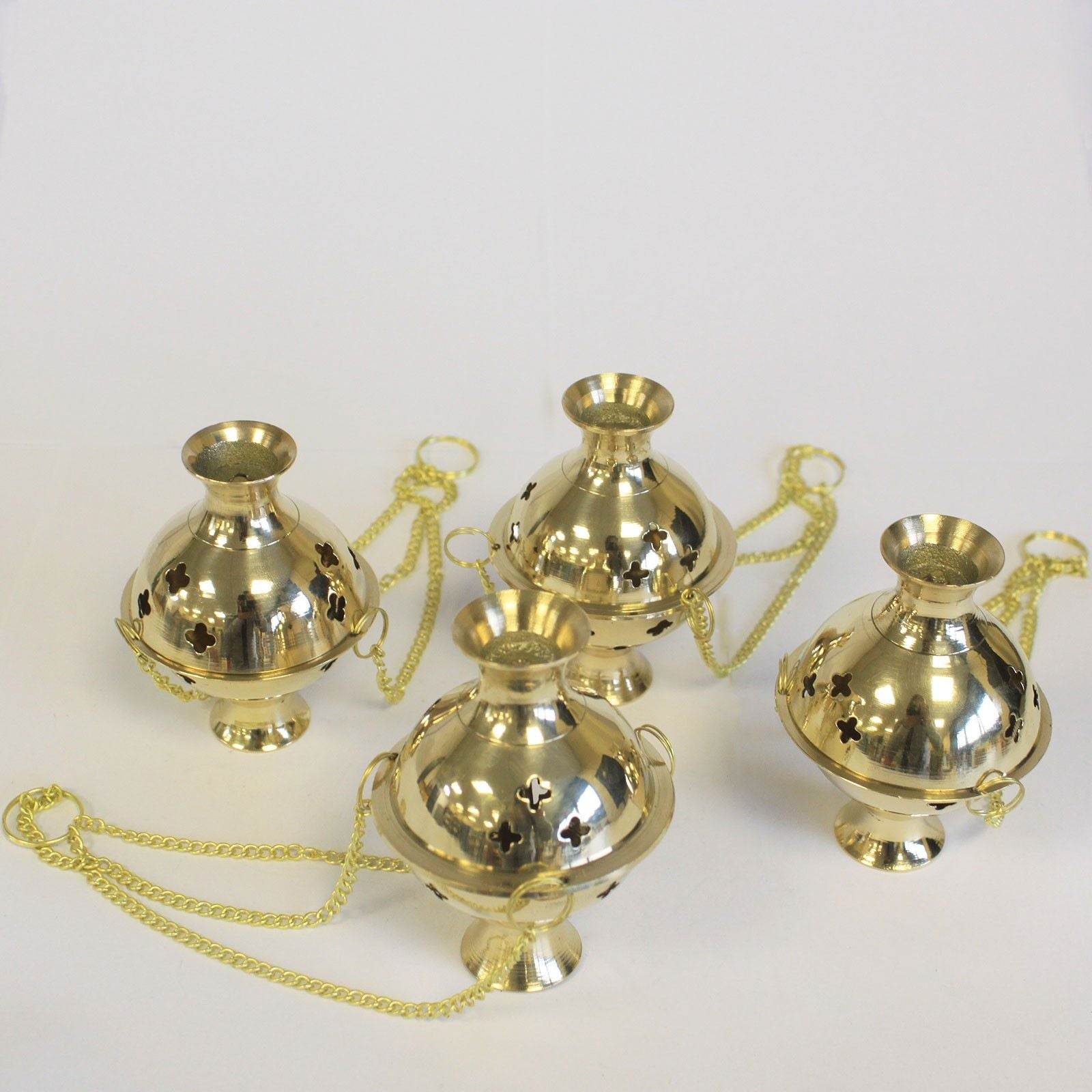 Hanging Brass Incense Burner for Elegant Home Décor and Rituals