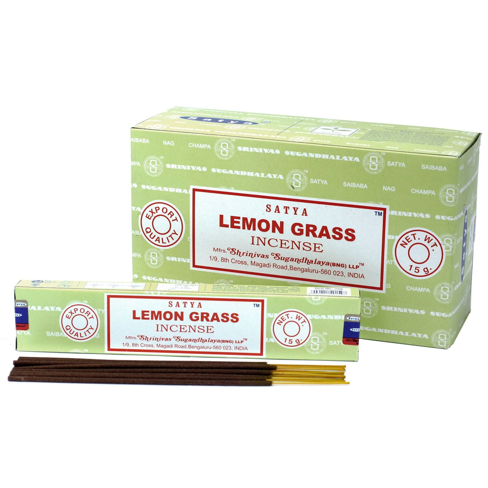 Satya Incense 15gm Lemongrass for Invigorating Home Fragrance
