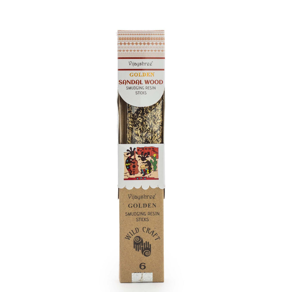 Golden Sandal Wood Smudging Resin Sticks 30g for Calm Spaces
