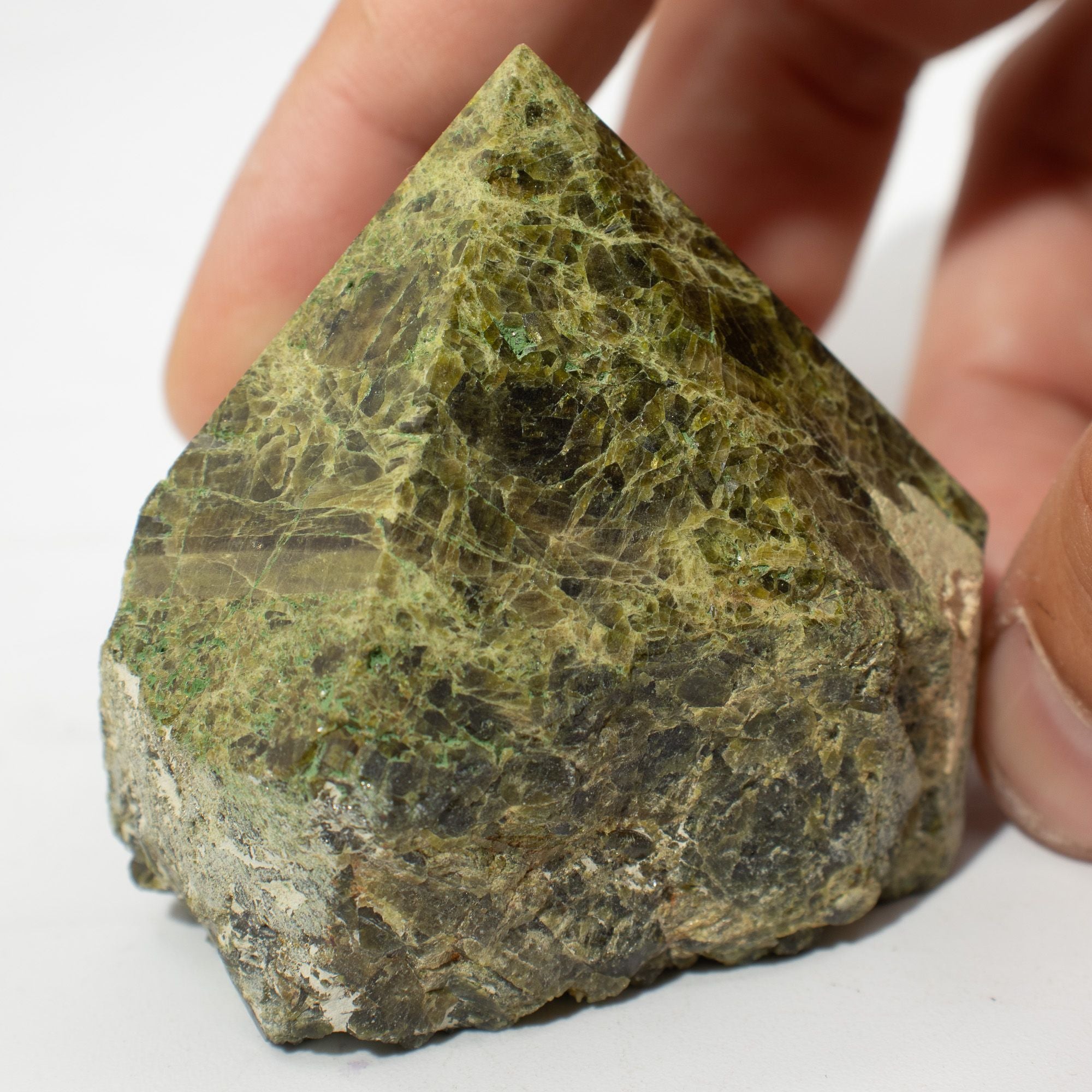 Epidote A Grade Gemstone Top Polished Points Set of 5 to 6 Pieces