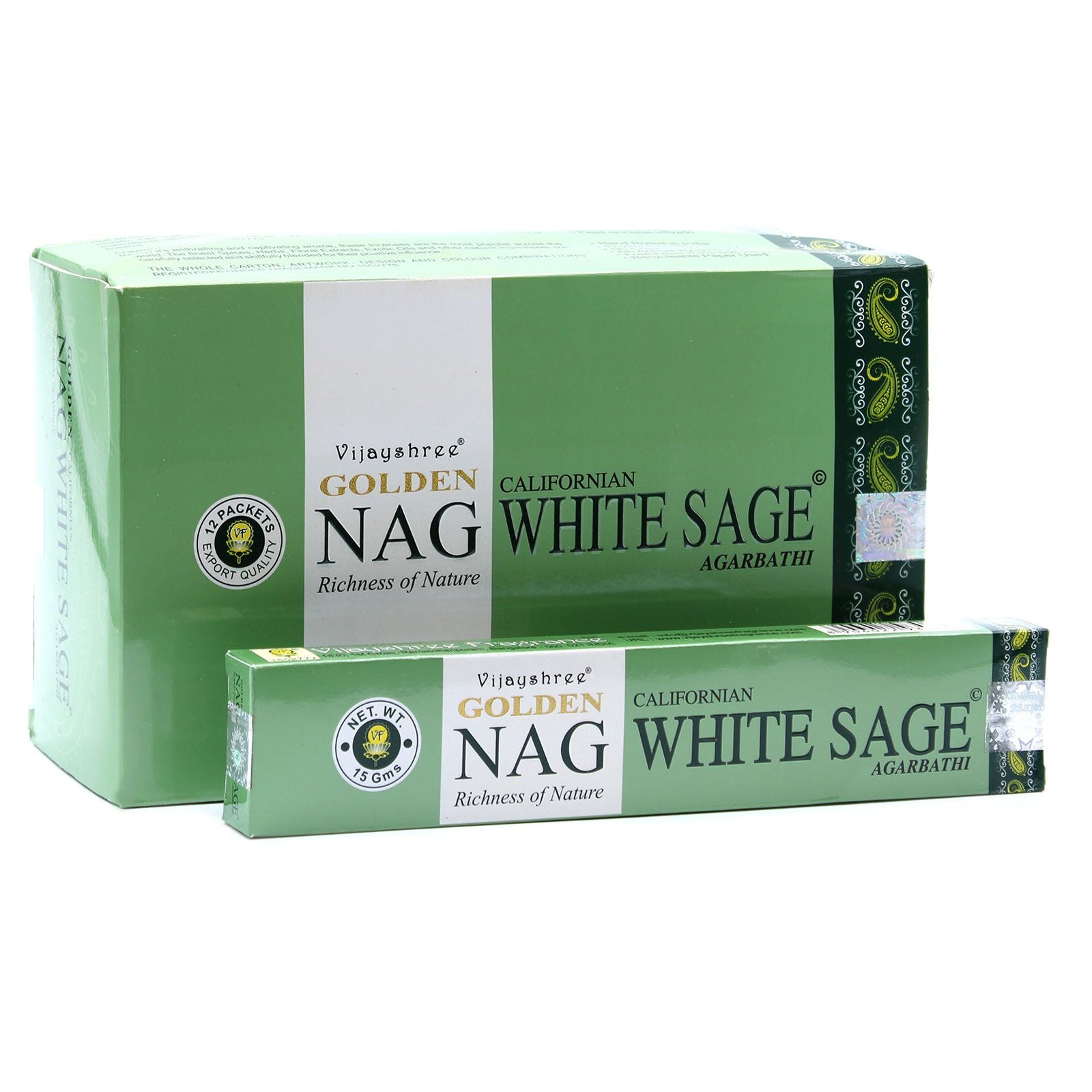 15g Golden Nag White Sage Incense for Aromatic Home Fragrance