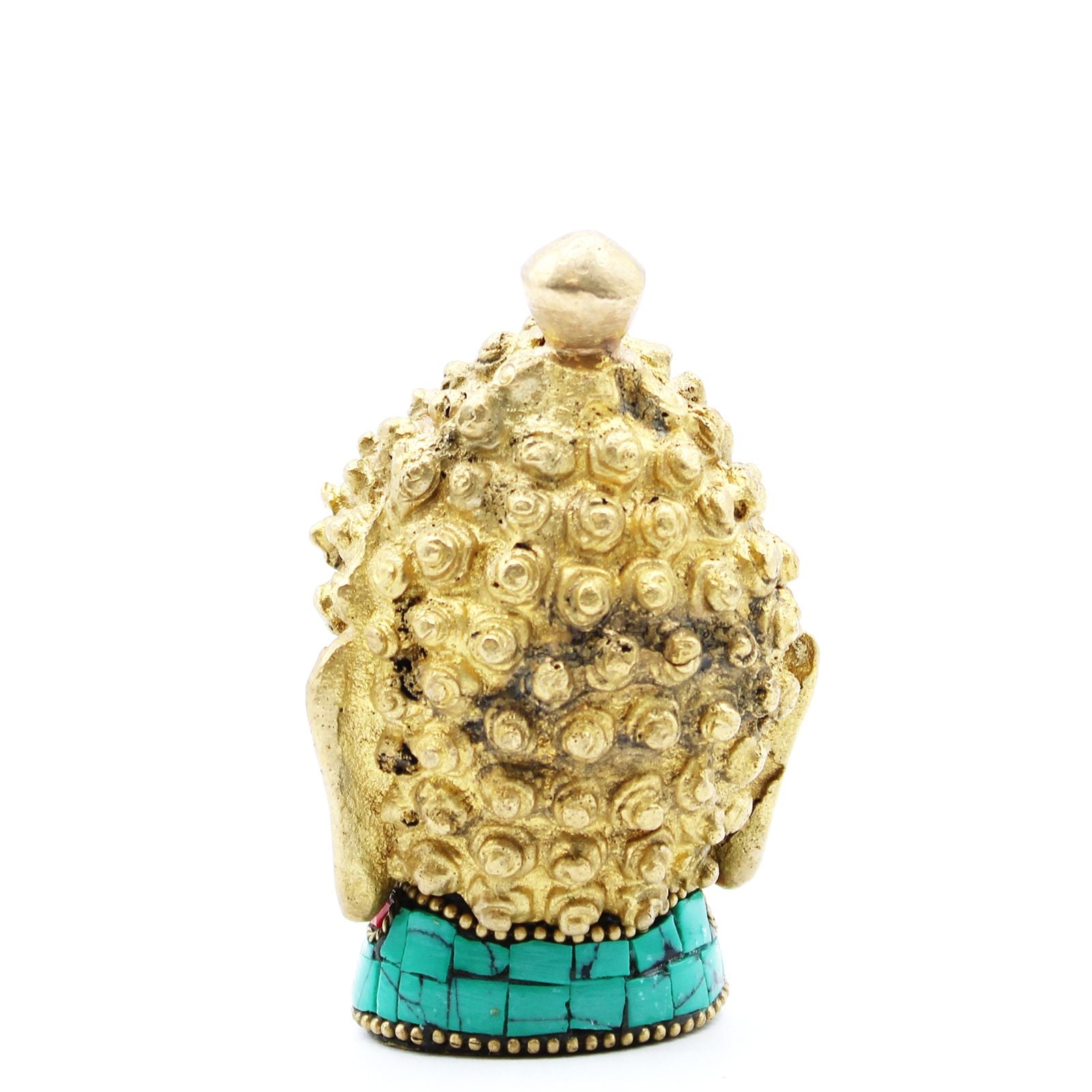 Medium Brass Buddha Figure with Head 8 cm Decorative Home Accent
