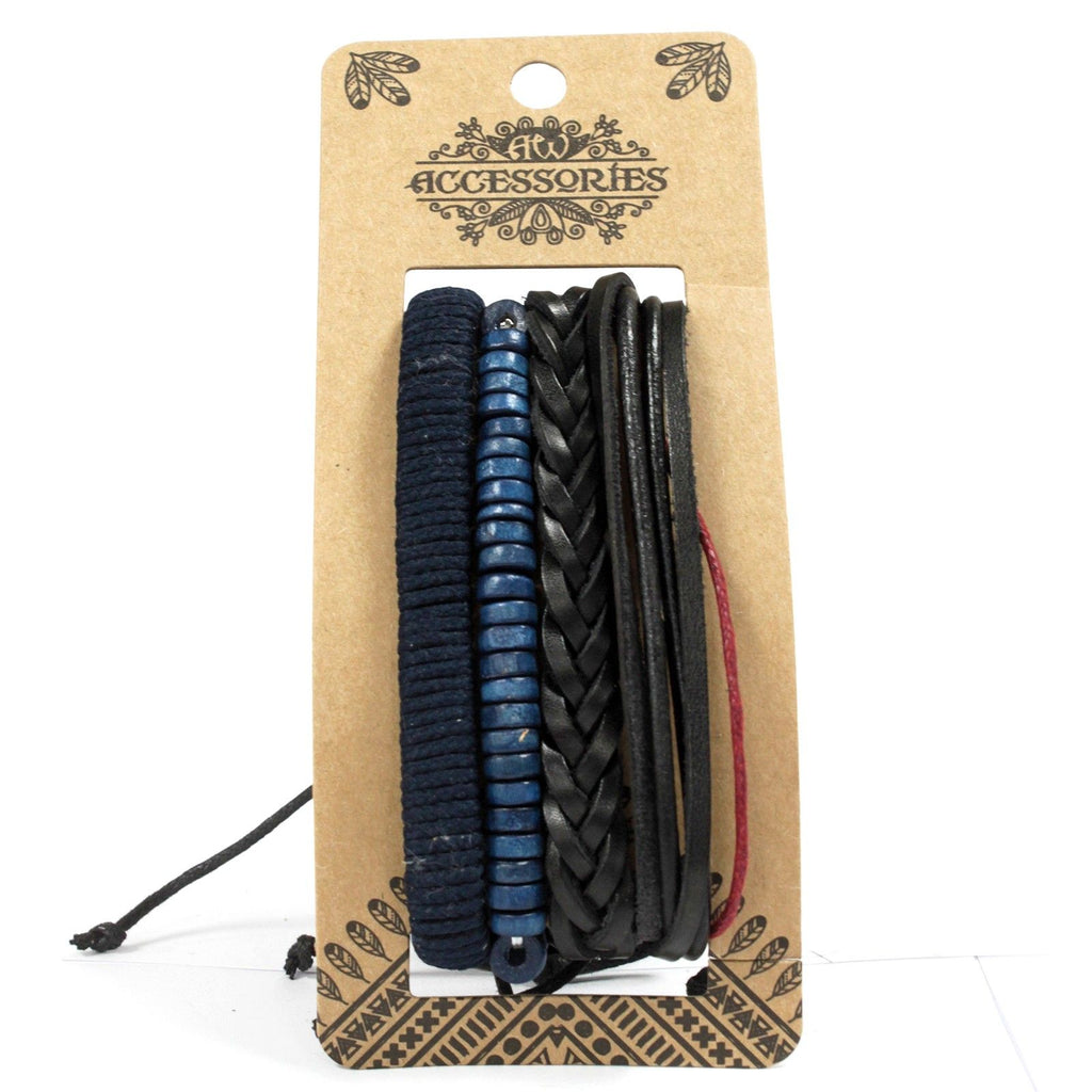 Stylish Mens Bracelet Sets in Moody Blue for Trendy Fashion