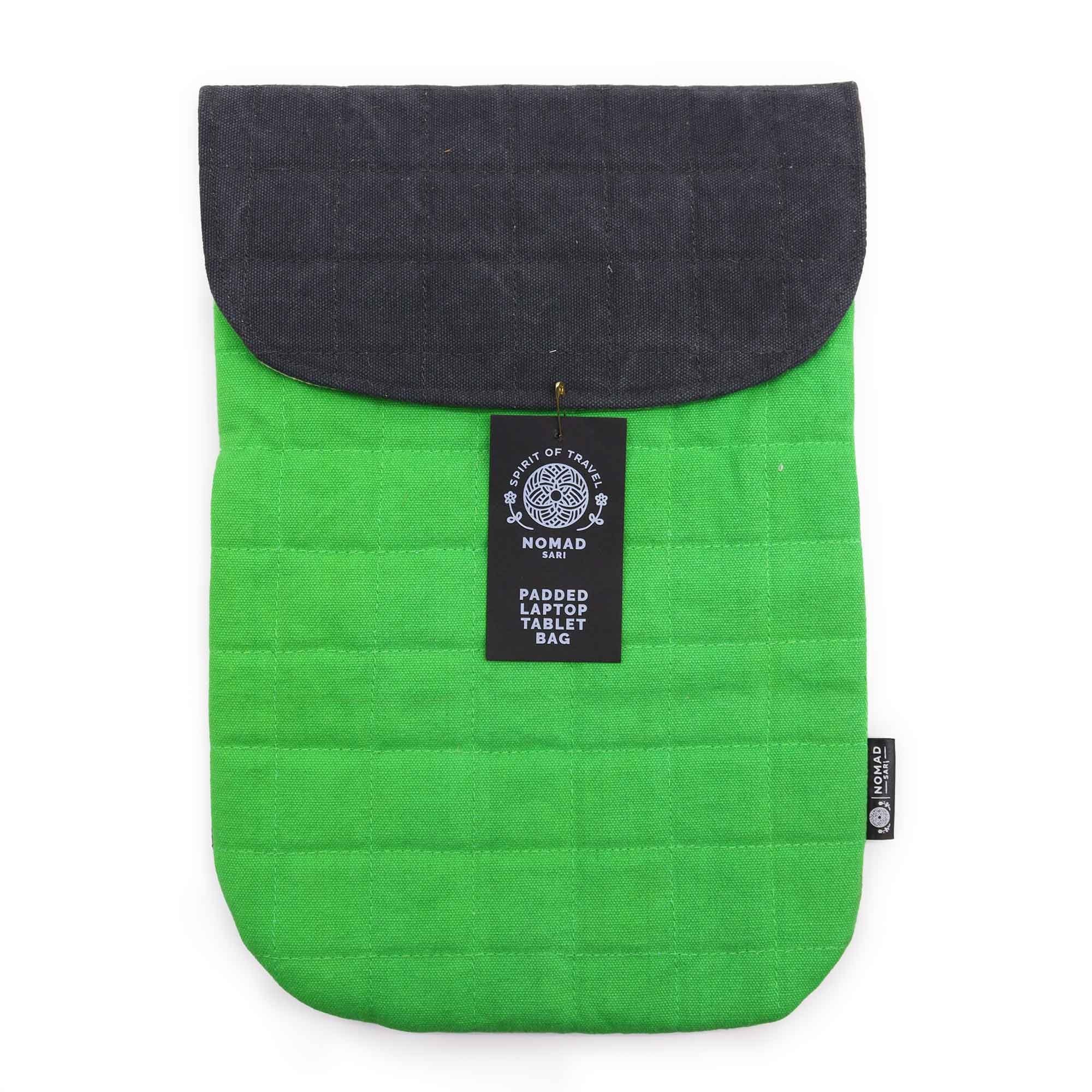 Frog Green Laptop Padded Pouch for 13 Inch Devices and Tablets