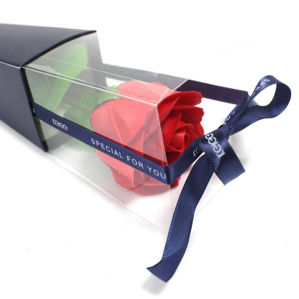 Single Red Rose Soap Flower for a Luxurious Bath Experience