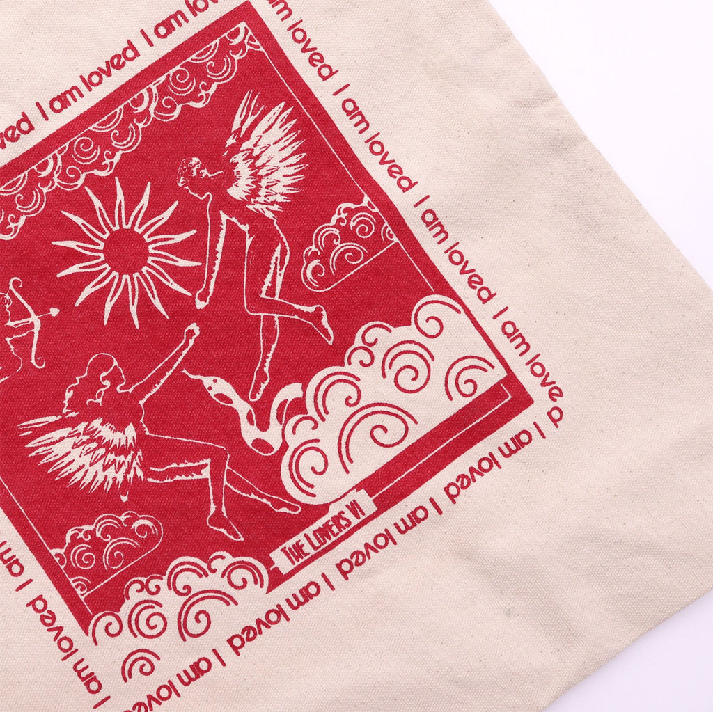 Hop Hare Tote Bag I am Loved Edition for Style and Positivity