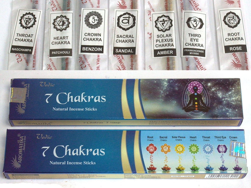 Vedic Incense Sticks 7 Chakras for Aromatic Home Fragrance Box