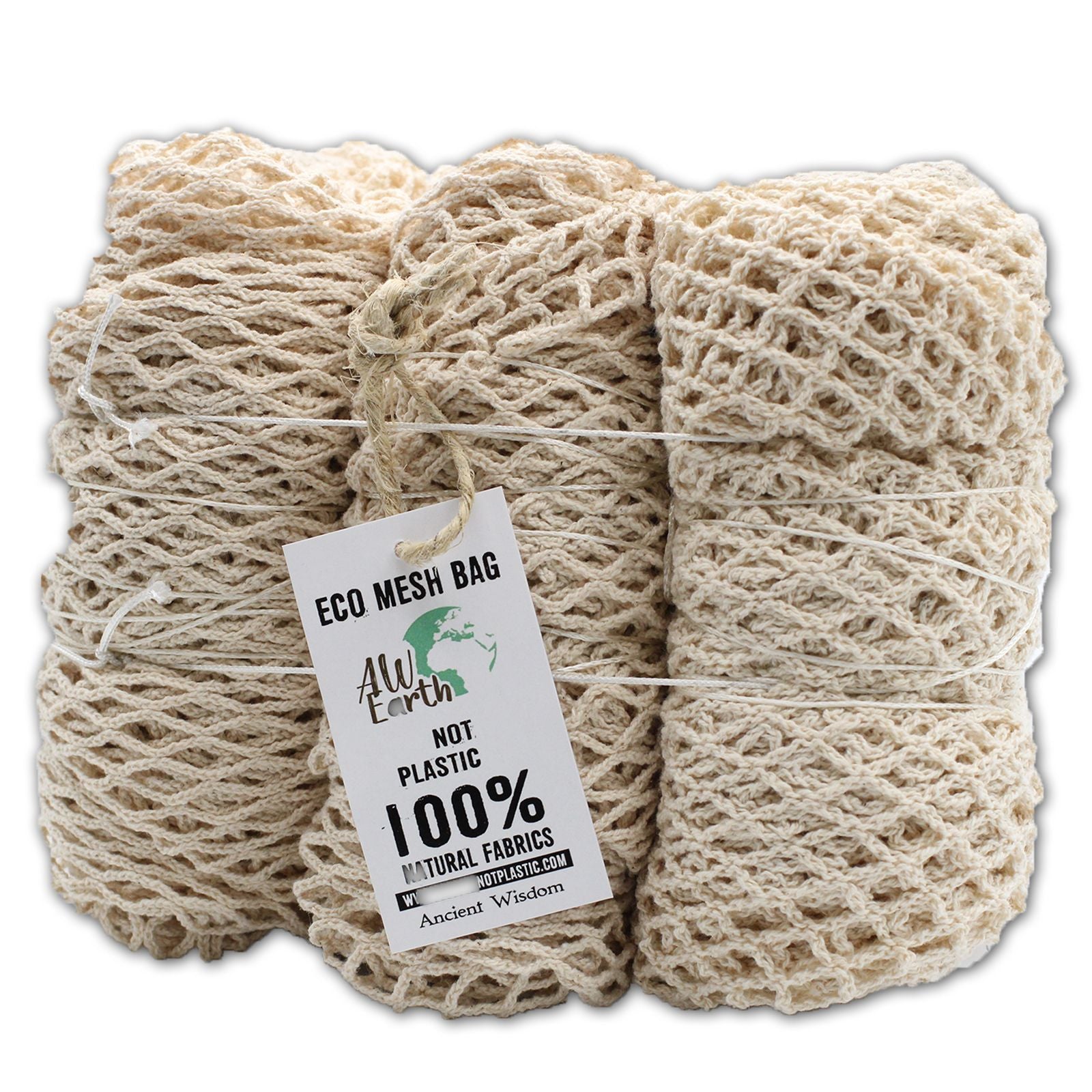 Pure Cotton Mesh Bag Natural for Eco Friendly Shopping Needs