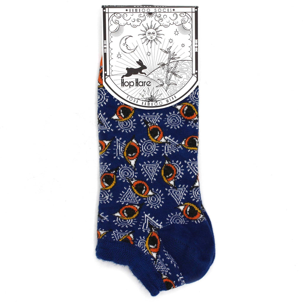 S/M Hop Hare Bamboo Socks Low Cut Egyptian Pyramids Design 3.5 6.5