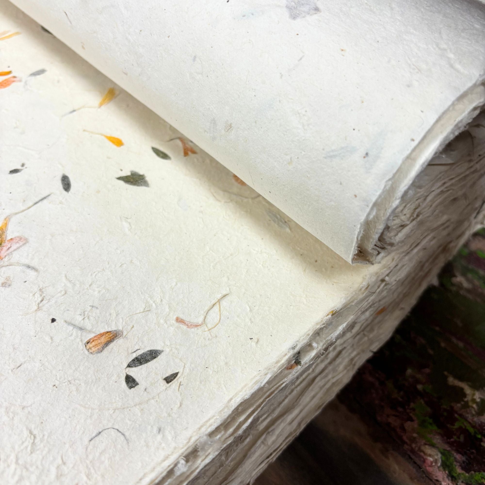Lokta Craft & Wrapping Paper 51x76cm with Mixed Floral Design