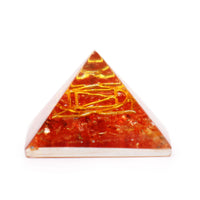 Small Orgonite Pyramid 25mm Gemchips and Copper (assorted colours/designs)