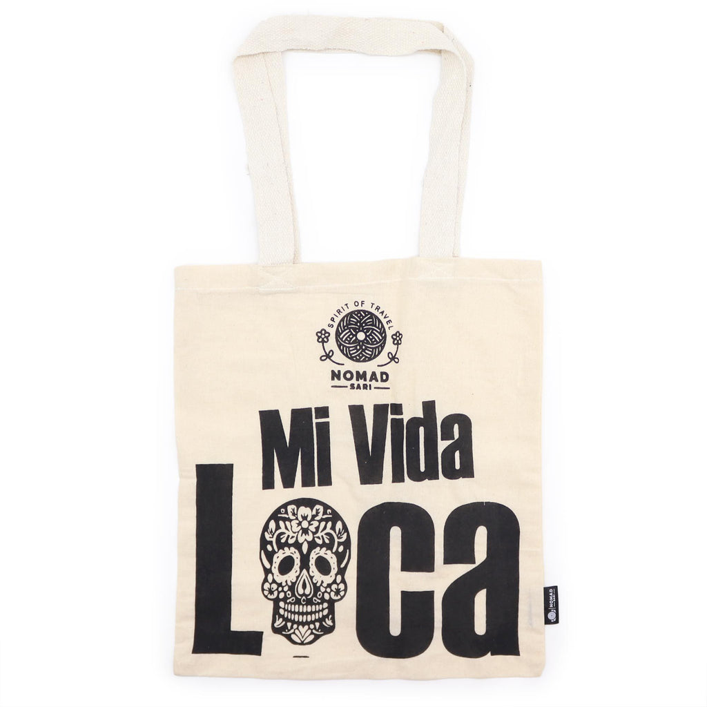 Iconic Basic Tote Bag Mi Vida Loca Natural 4oz for Daily Use