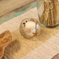 Natural Floral Glass Bowl Candle Holder Primavera for Home Décor