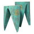 Interlocking Table Stool Set of 2 in Large Turquoise Colour