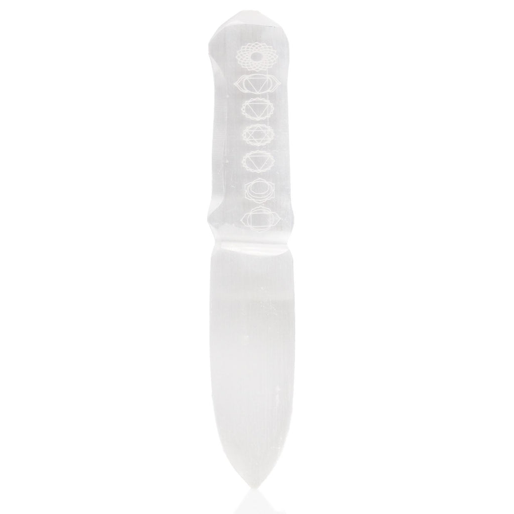 Selenite Ritual Knife for Chakra Cleansing and Energy Work Tool