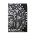 Grey Half Buddha Mandala Painting 60x80cm for Stylish Home Decor