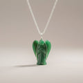 Gemstone Guardian Angel Pendant in Green Aventurine Design