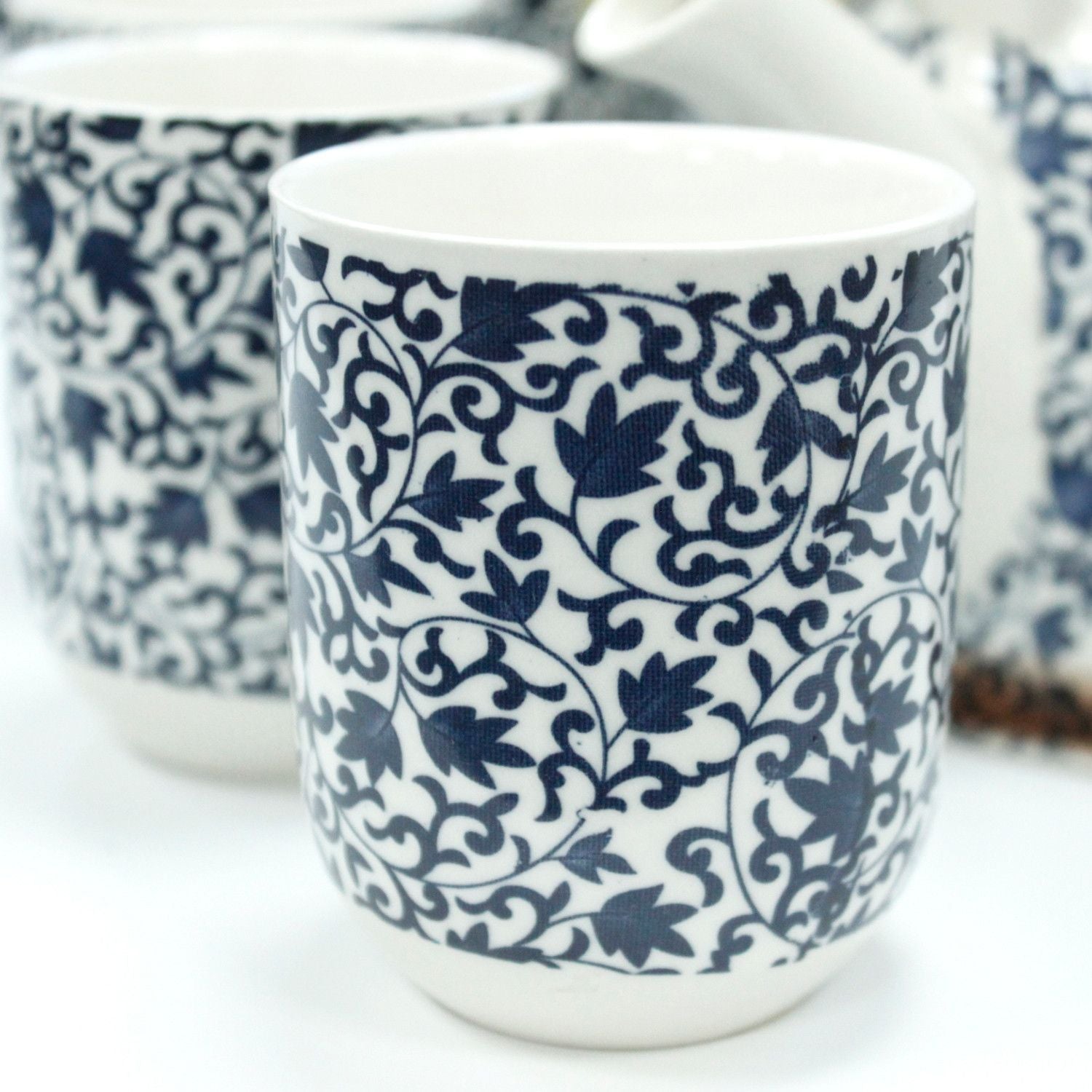 Herbal Teapot Set with Blue Pattern for Tea Lovers and Gifting