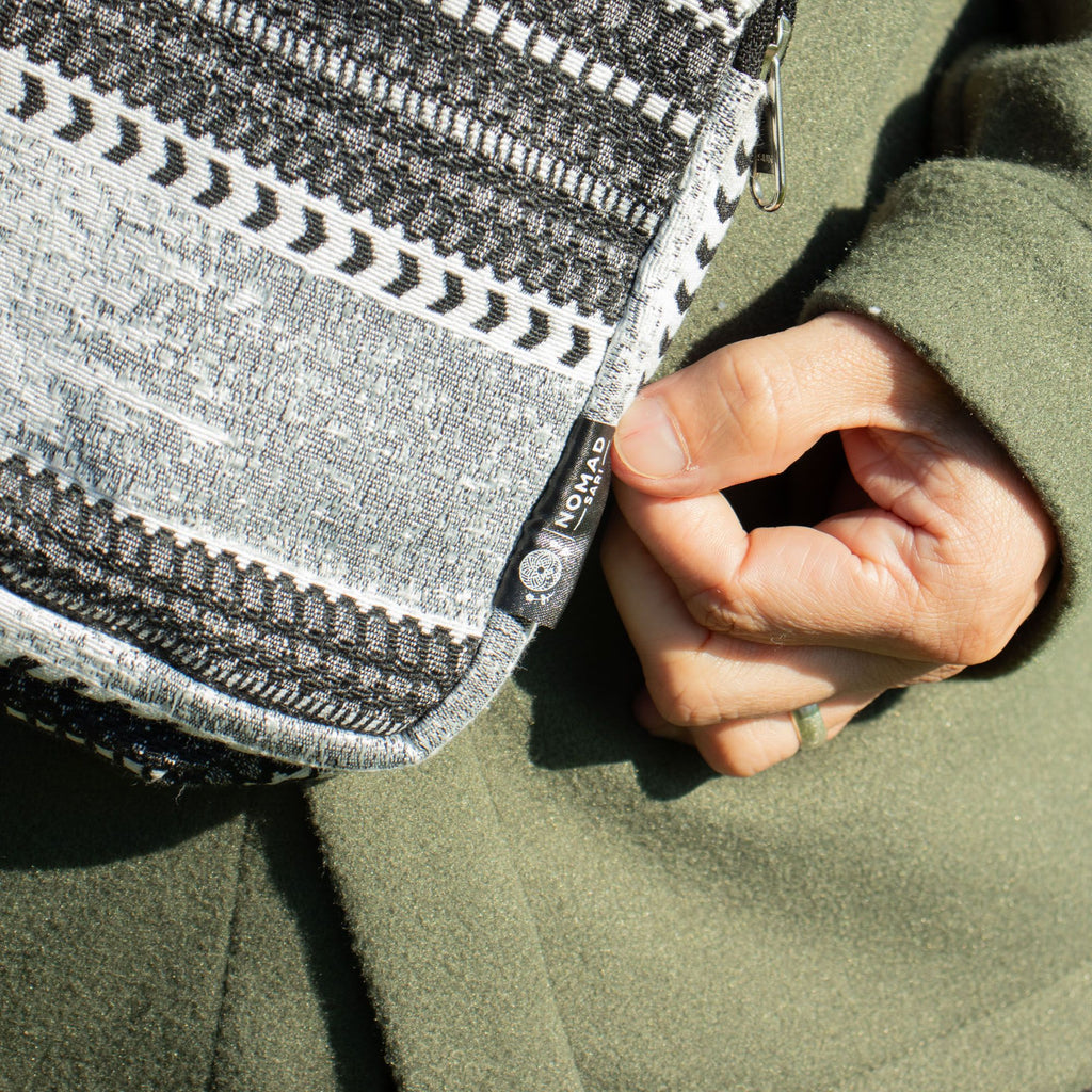 Nomad Sari Jacquard Natural Cross Bag with Urban Caravan Design