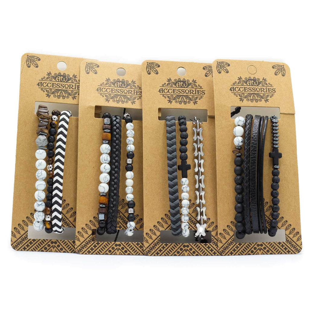 Mens Premium Bracelet Sets City Slicker Blacks for Modern Style