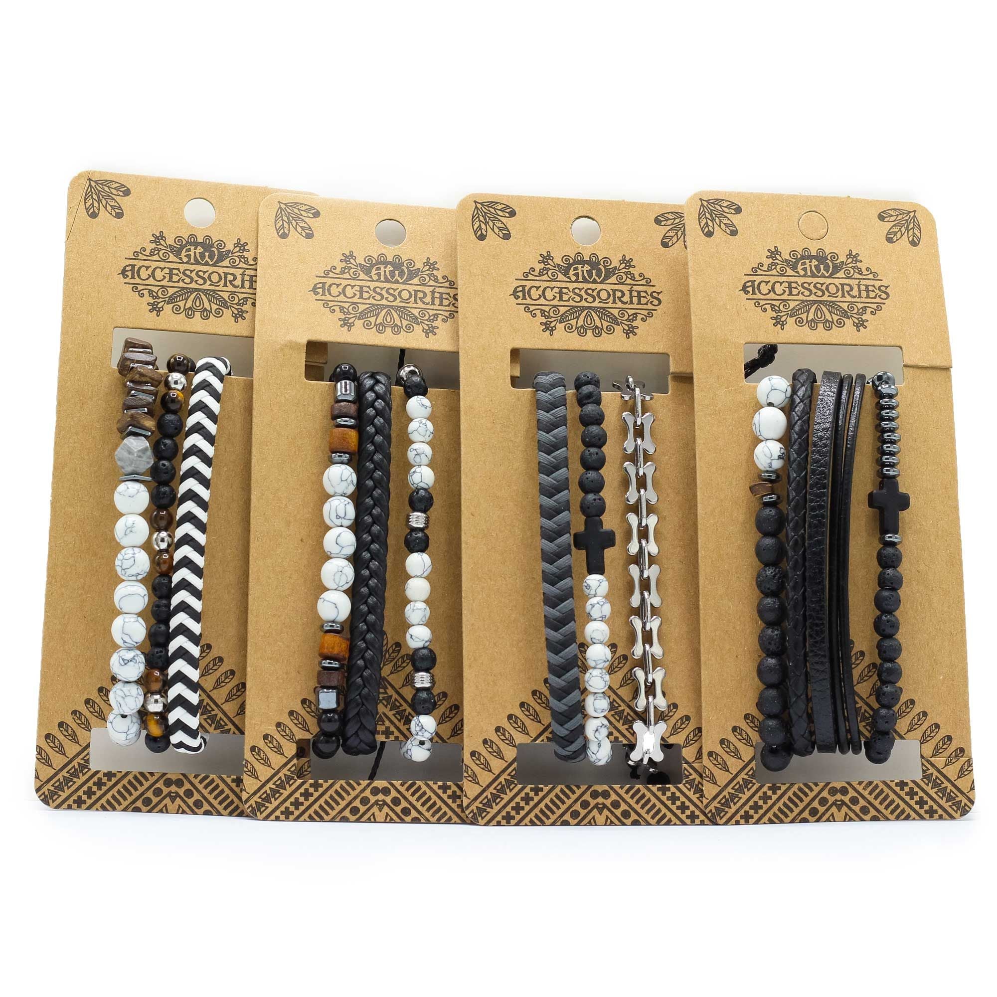 Mens Premium Bracelet Sets City Slicker Blacks for Modern Style