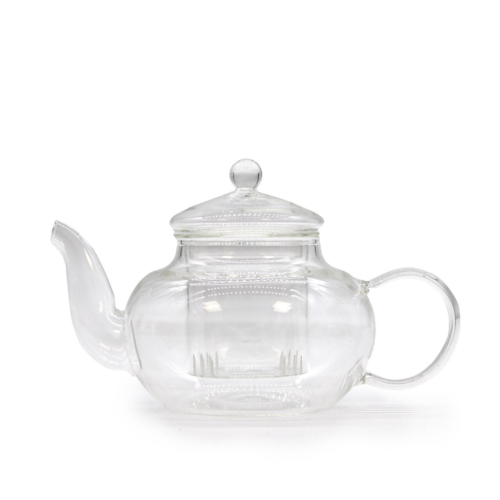 Glass Infuser Teapot Round Pearl 400ml with Gift Box