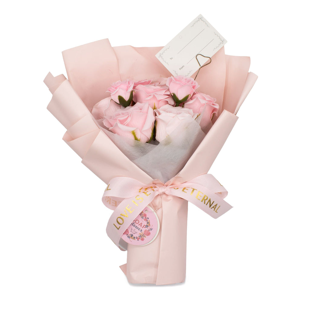 Large Pink Roses Bouquet Love is Eternal Gift Card for Any Occasion