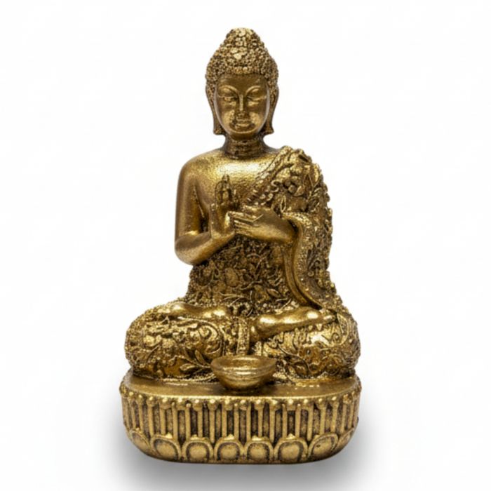 Brass Miniature Buddha Figure Serene Decorative Accent for Home