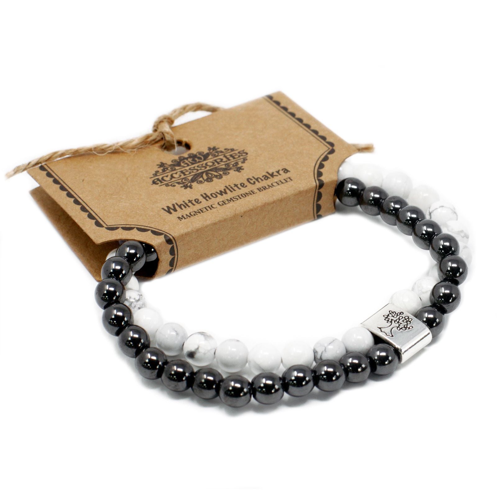 Magnetic Gemstone Bracelet with White Howlite for Any Occasion