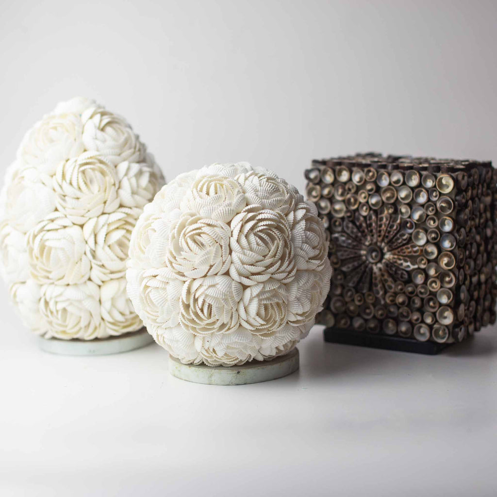 Boho Sea Shell Lamp Rose Oval 15cm Ideal for Coastal Home Decor