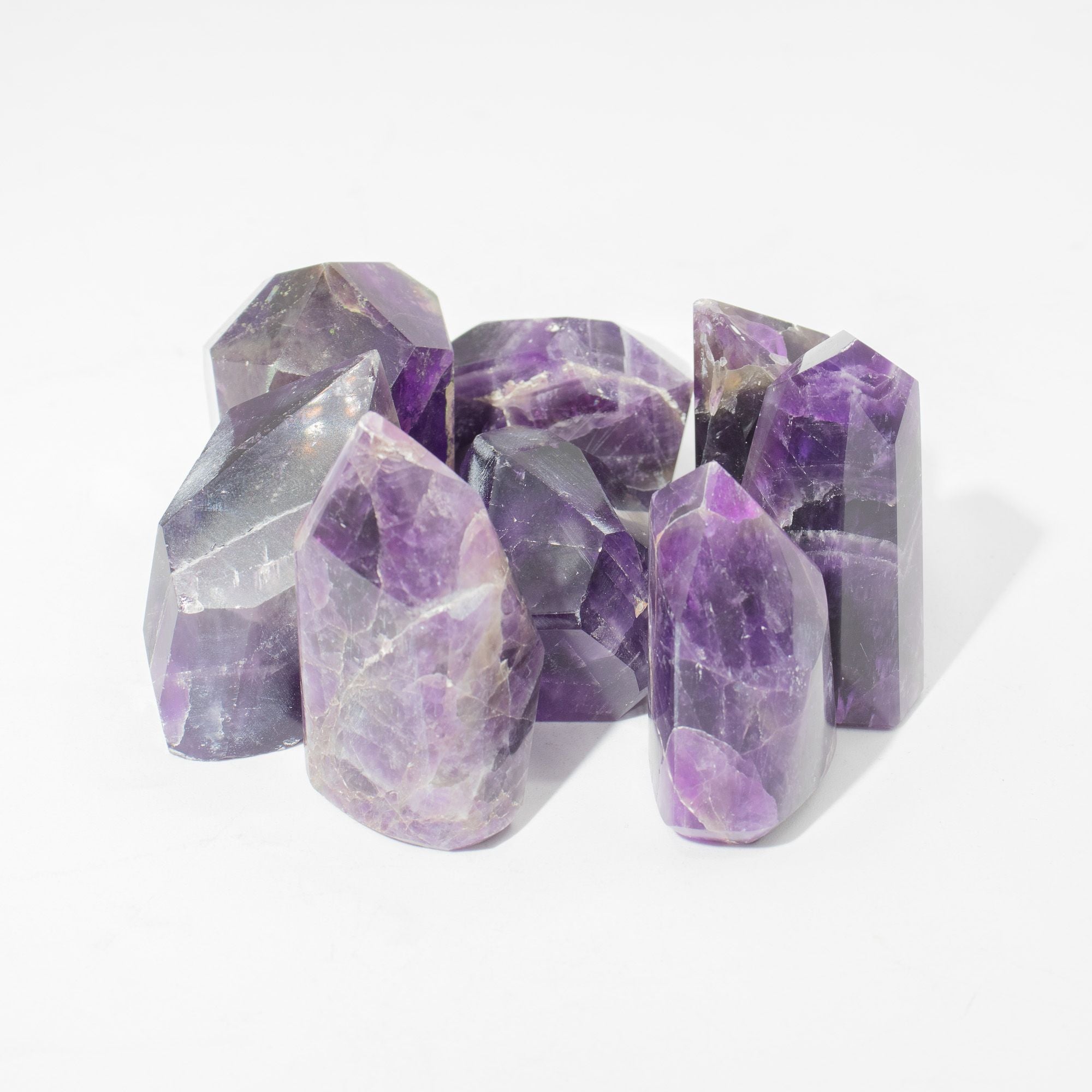 African Amethyst Gemstone Points 6cm Decorative Crystals Set