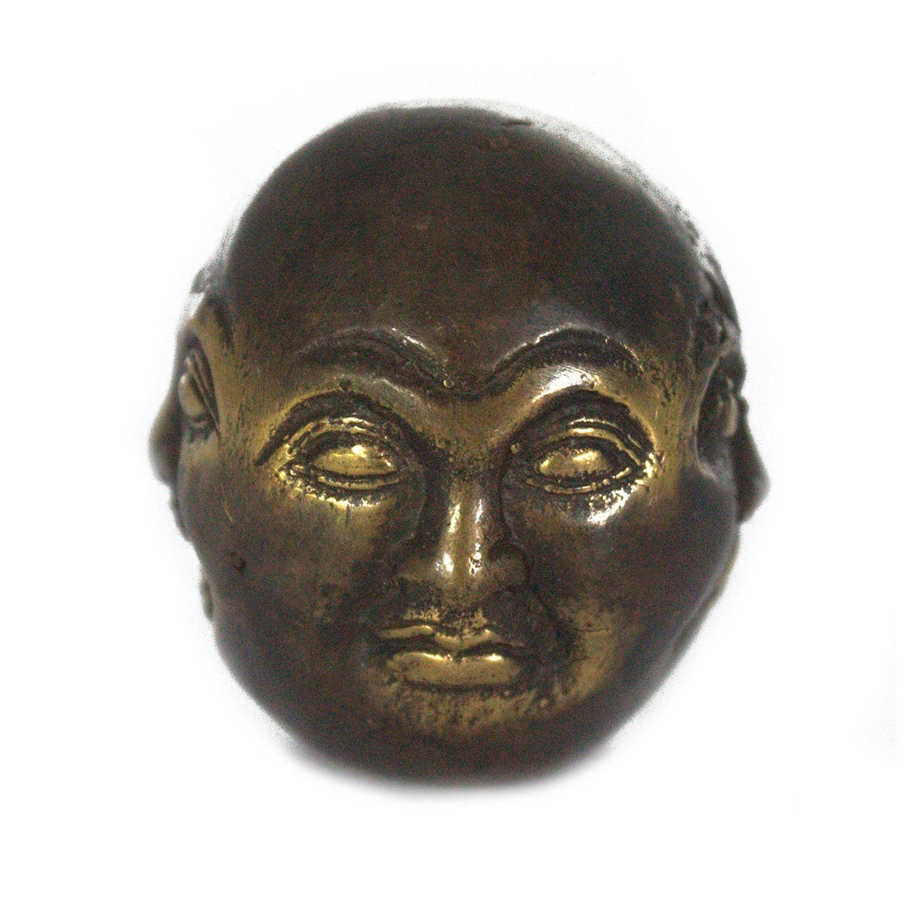 Fengshui Four Face Buddha 4.5cm Brass Object for Home Serenity and Joy