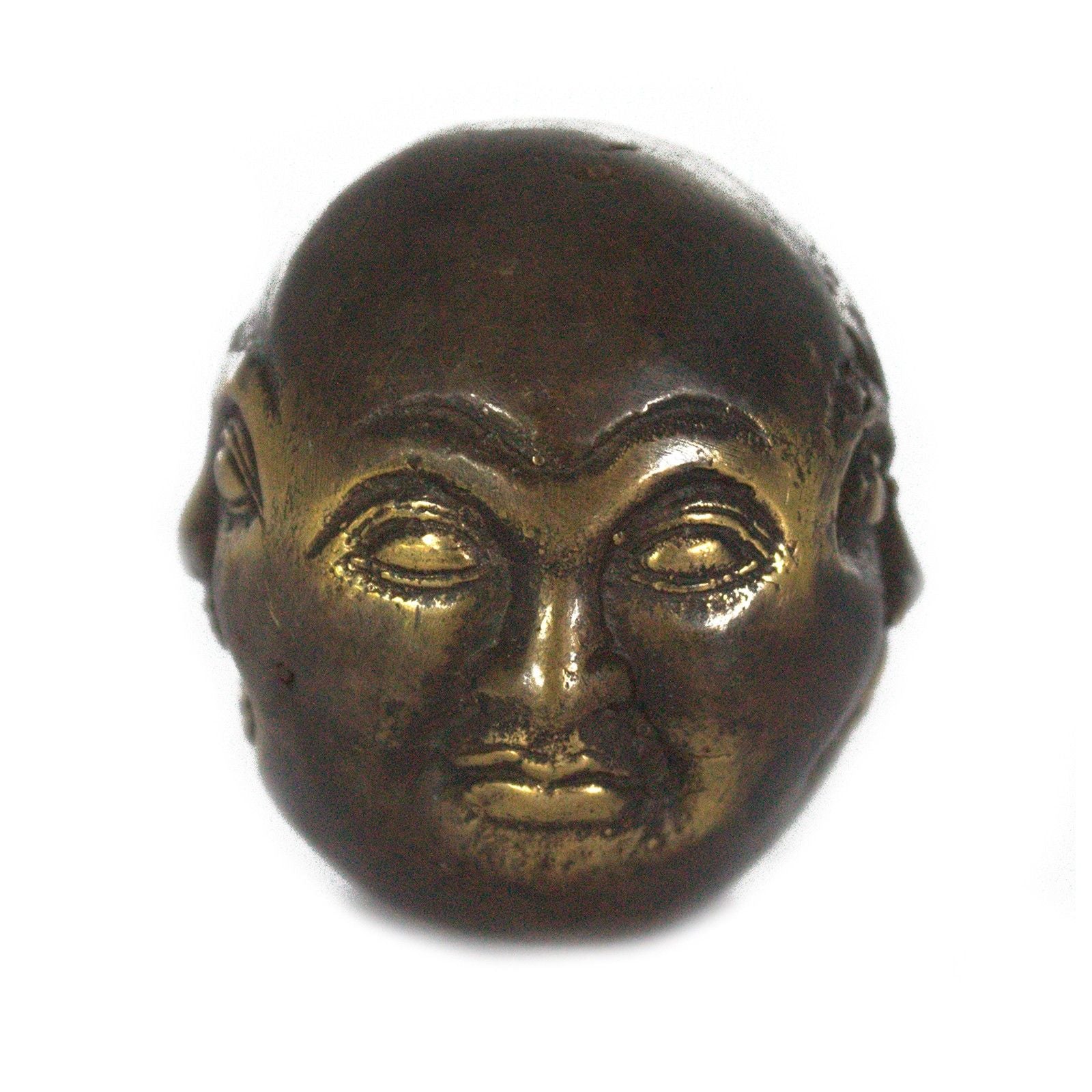 Fengshui Four Face Buddha 4.5cm Brass Object for Home Serenity and Joy