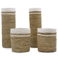 Seagrass Set of 2 Vases and 2 Bins for Stylish Storage Solutions