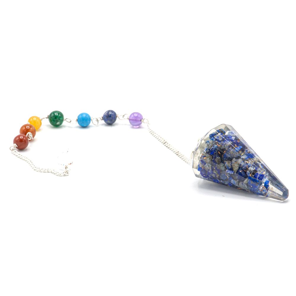 Orgonite Power Chakra Pendulum with Lapis Stone for Energy Balance