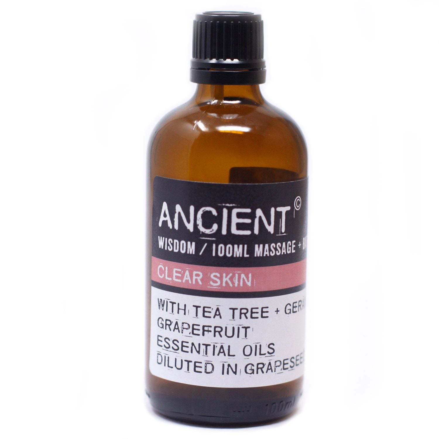 Clear Skin Massage Oil 100ml with Essential Oils for Skin Care