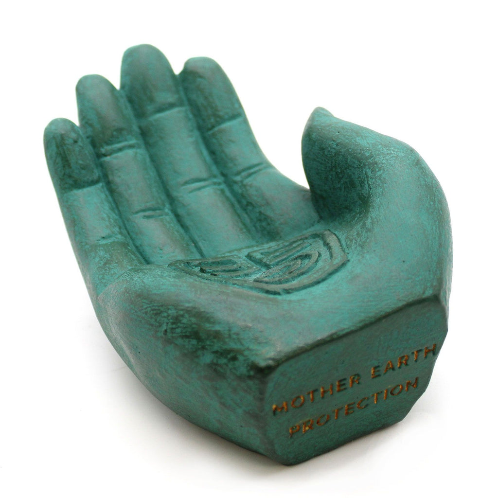 Hand Incense Burner Earth Protect Green for Home Fragrance