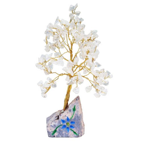 Rock Crystal Gemstone Tree with 160 Stones for Home Decor