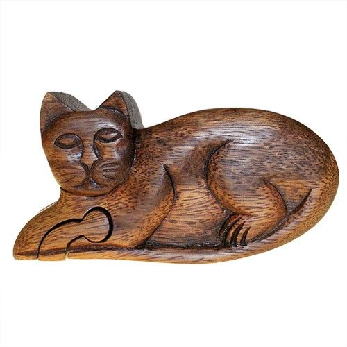 Bali Magic Box Cat Unique Puzzle Box for Special Gifts and Fun