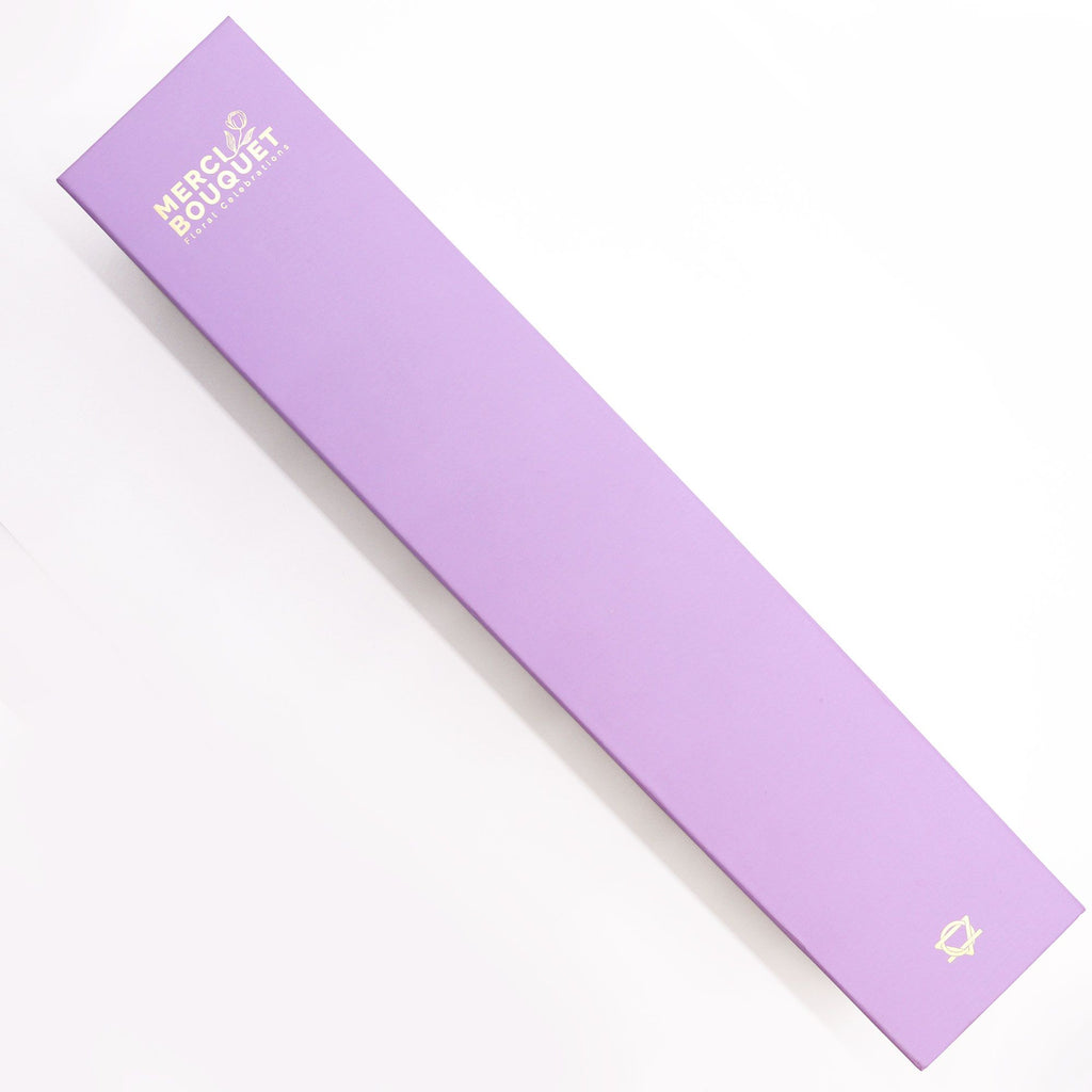Extra Long Lavender Rose and Carnation Soap Flower Gift Box Set