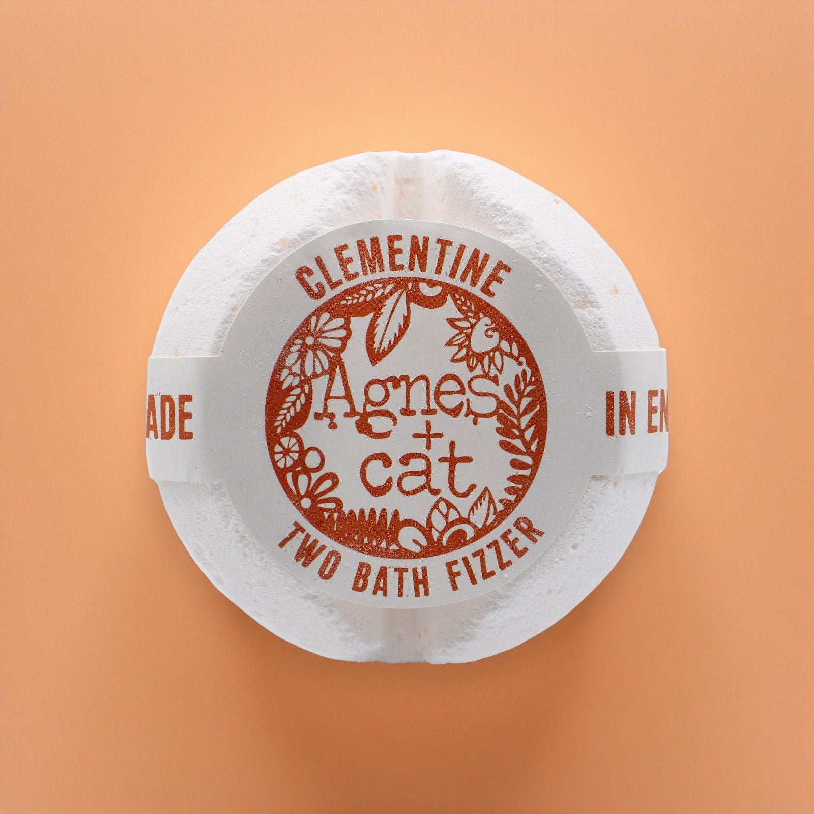 Agnes + Cat Clementine Bath Fizzer for Refreshing Citrus Soaks